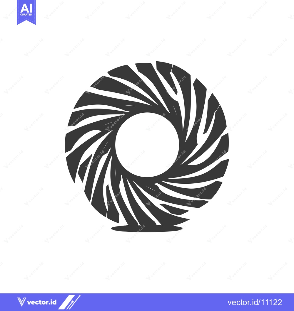 Premium Vector dari Abstract circular design with radial lines and a central void