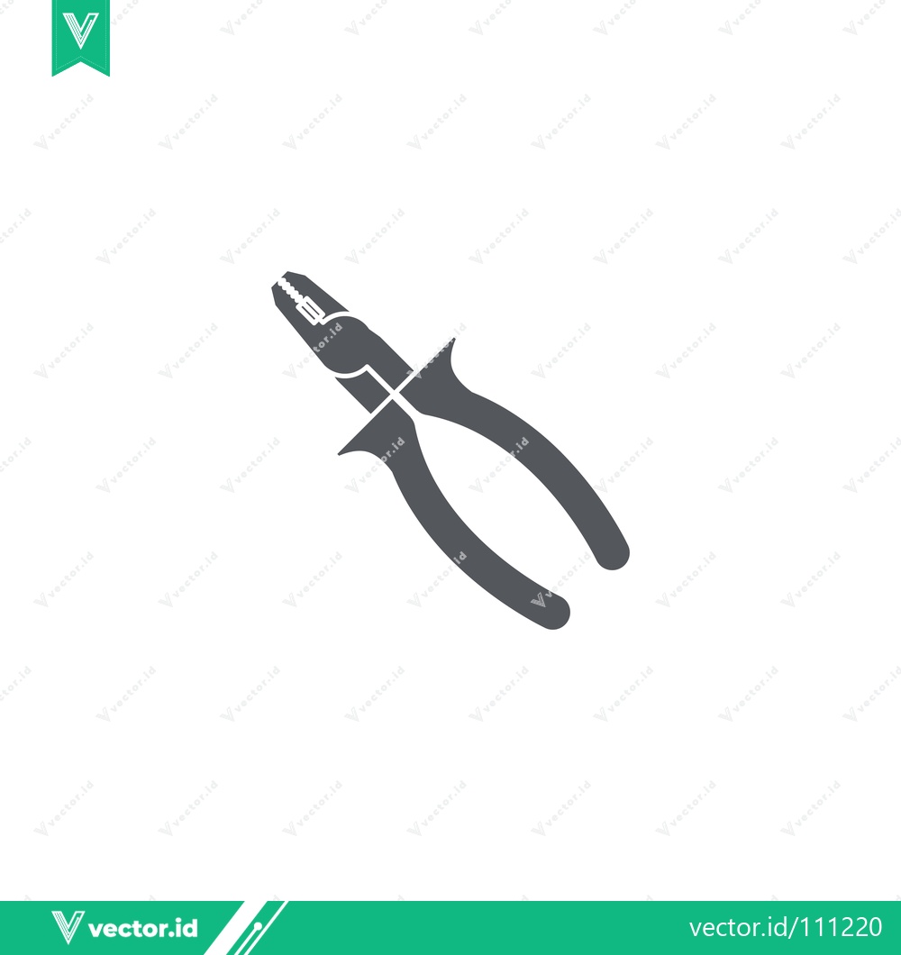 Premium Vector of A simple clean icon of a pair of wire cutters isolated on a white background
