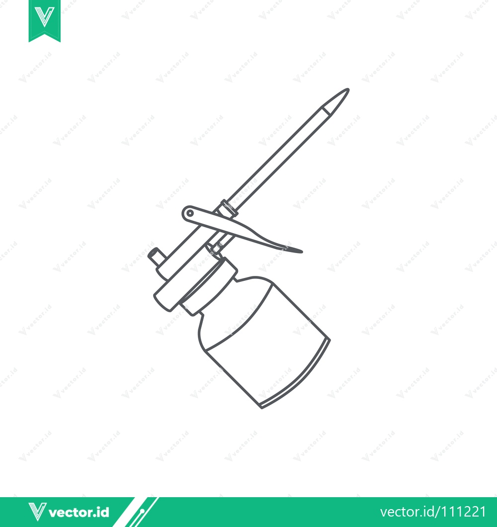 Premium Vector dari Line Art Illustration of a Foam Dispenser Gun
