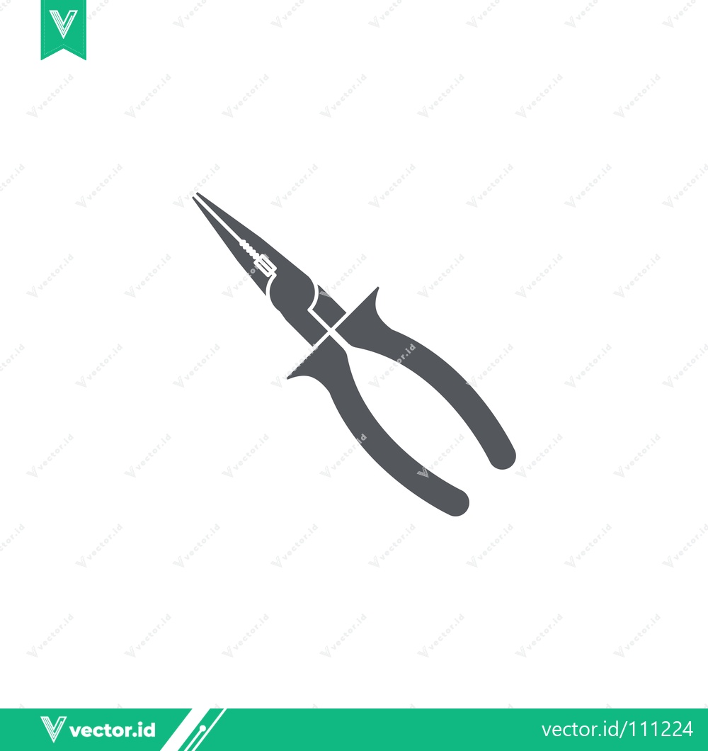 Premium Vector dari Long Nose Pliers Icon Vector Illustration