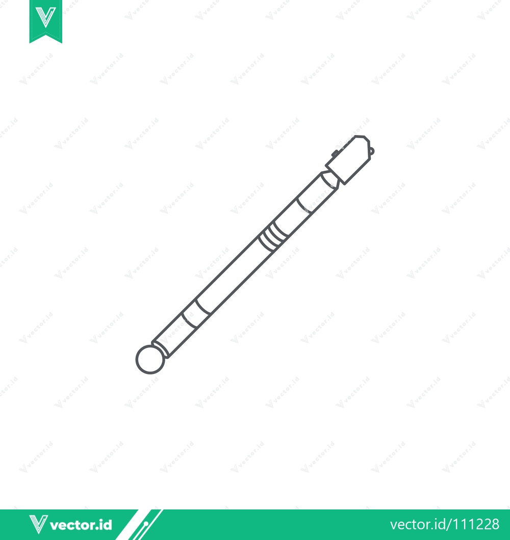 Premium Vector dari Minimalist Line Art Illustration of a Glass Cutter Tool