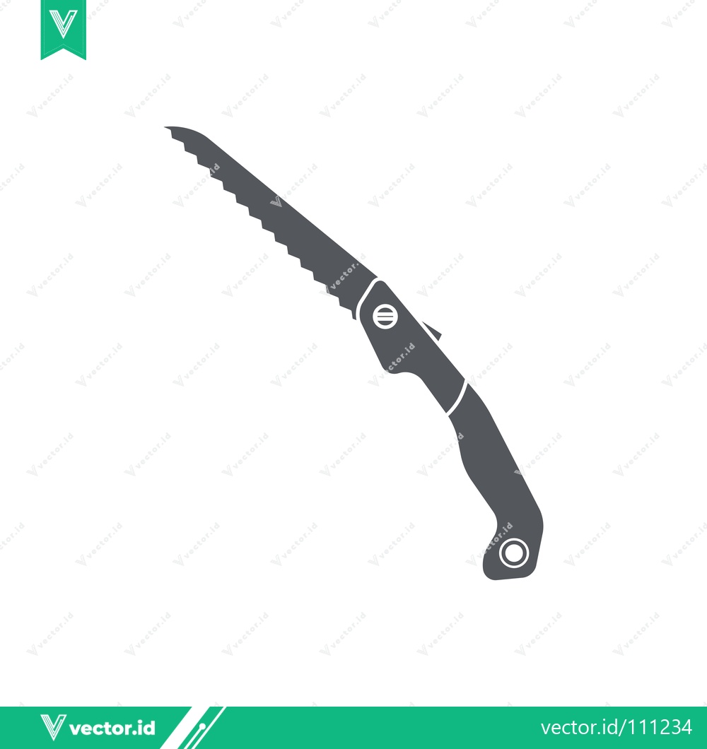 Premium Vector dari Folding Pruning Saw Icon Silhouette Vector Illustration