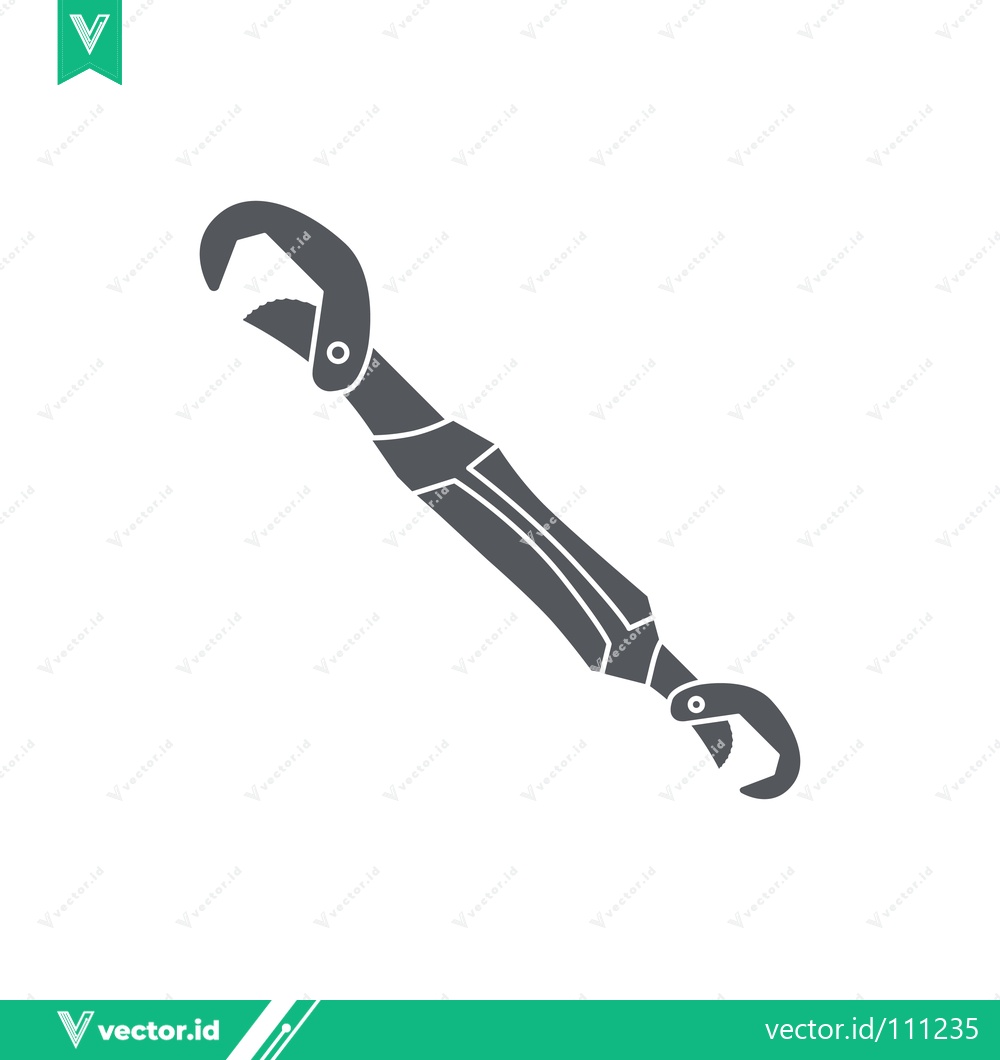 Premium Vector dari Adjustable Universal Wrench Tool Icon
