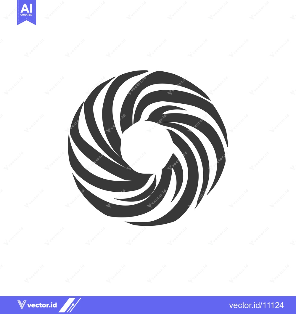 Premium Vector dari Abstract Circular Design with Swirling Lines