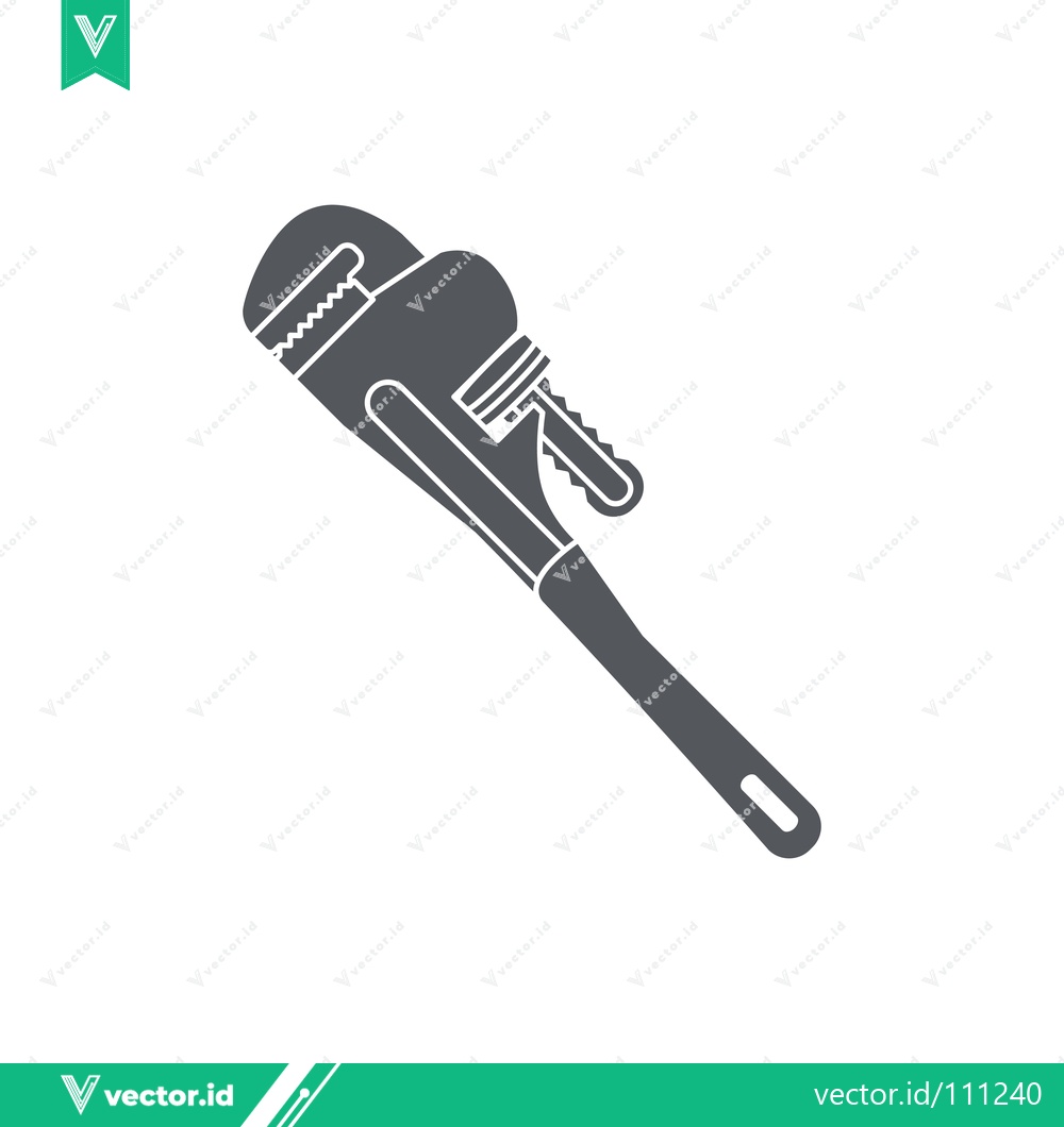 Premium Vector dari Iconic illustration of a pipe wrench a versatile plumbing tool
