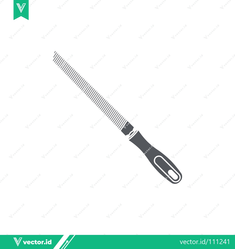 Premium Vector of A rasp tool with a black handle and metal teeth
