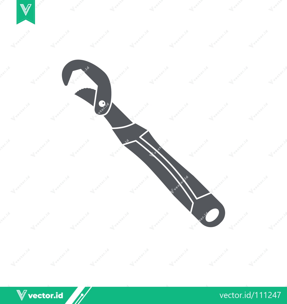 Premium Vector dari Adjustable Pipe Wrench Tool Illustration