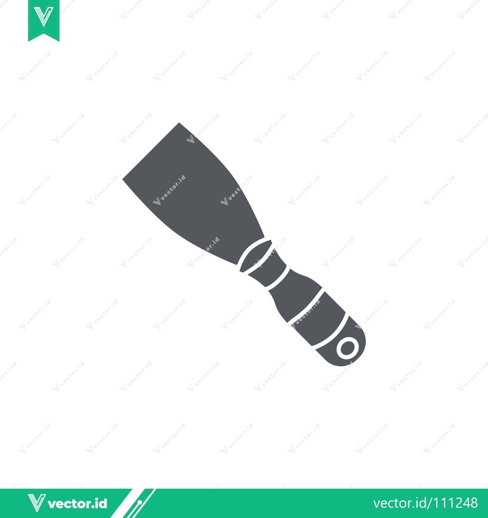Premium Vector of Simple Icon of a Putty Knife Tool