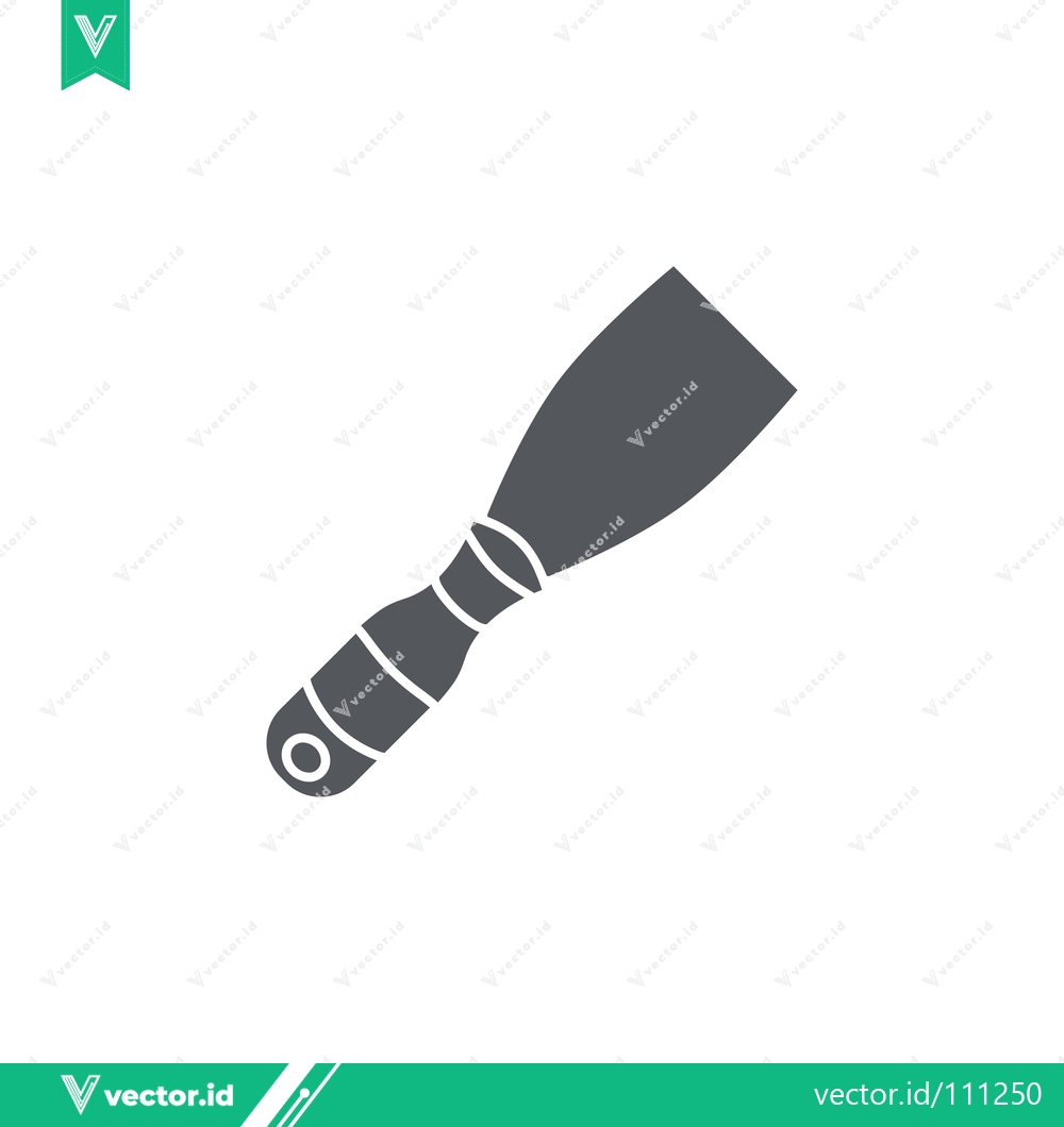 Premium Vector of Simple Icon of a Putty Knife Tool