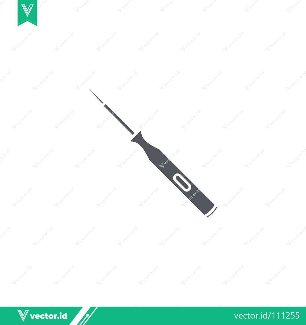 Premium Vector of Stylized Icon of a Medical Probe Tool
