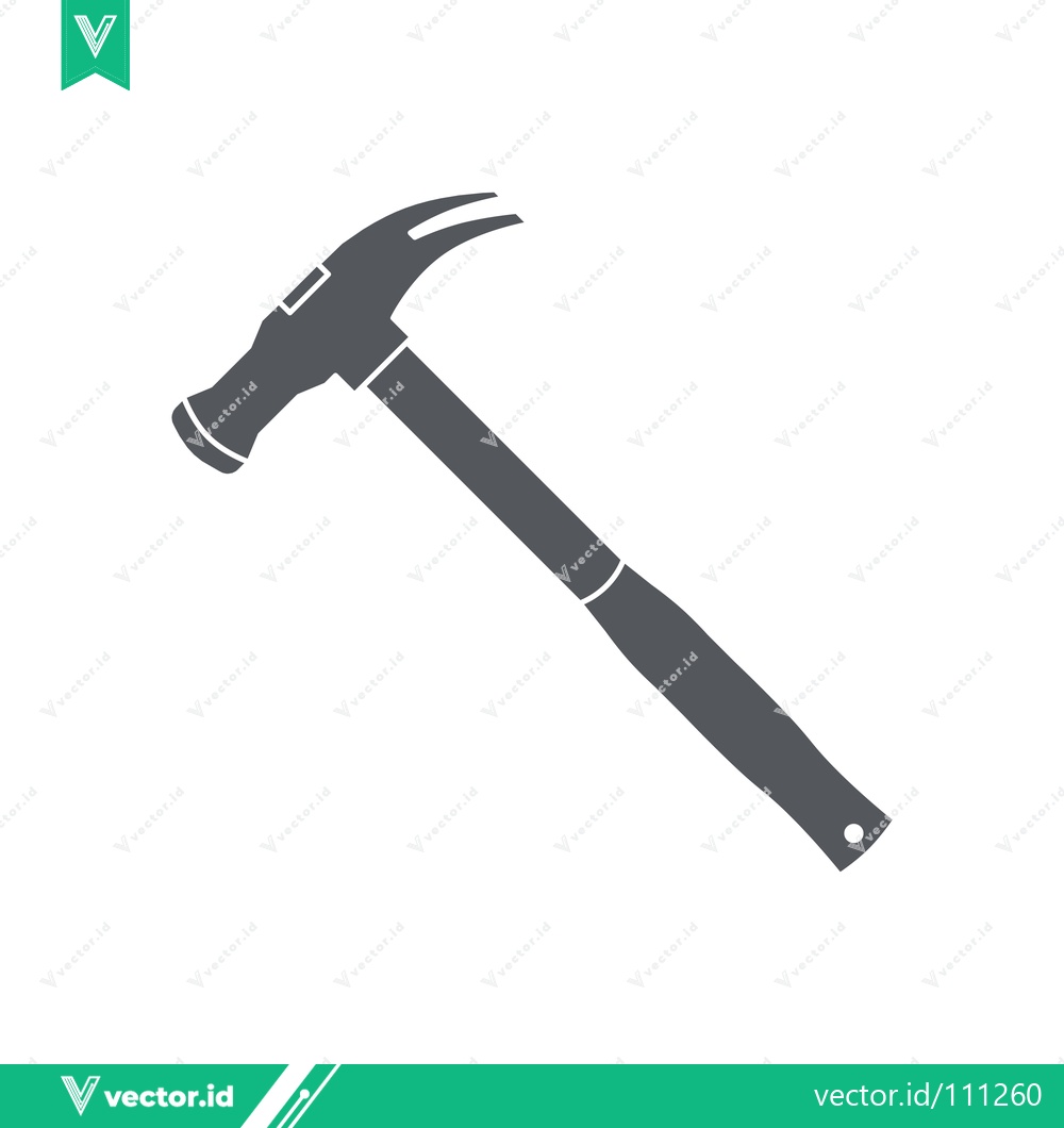 Premium Vector dari Hammer Tool Icon Silhouette