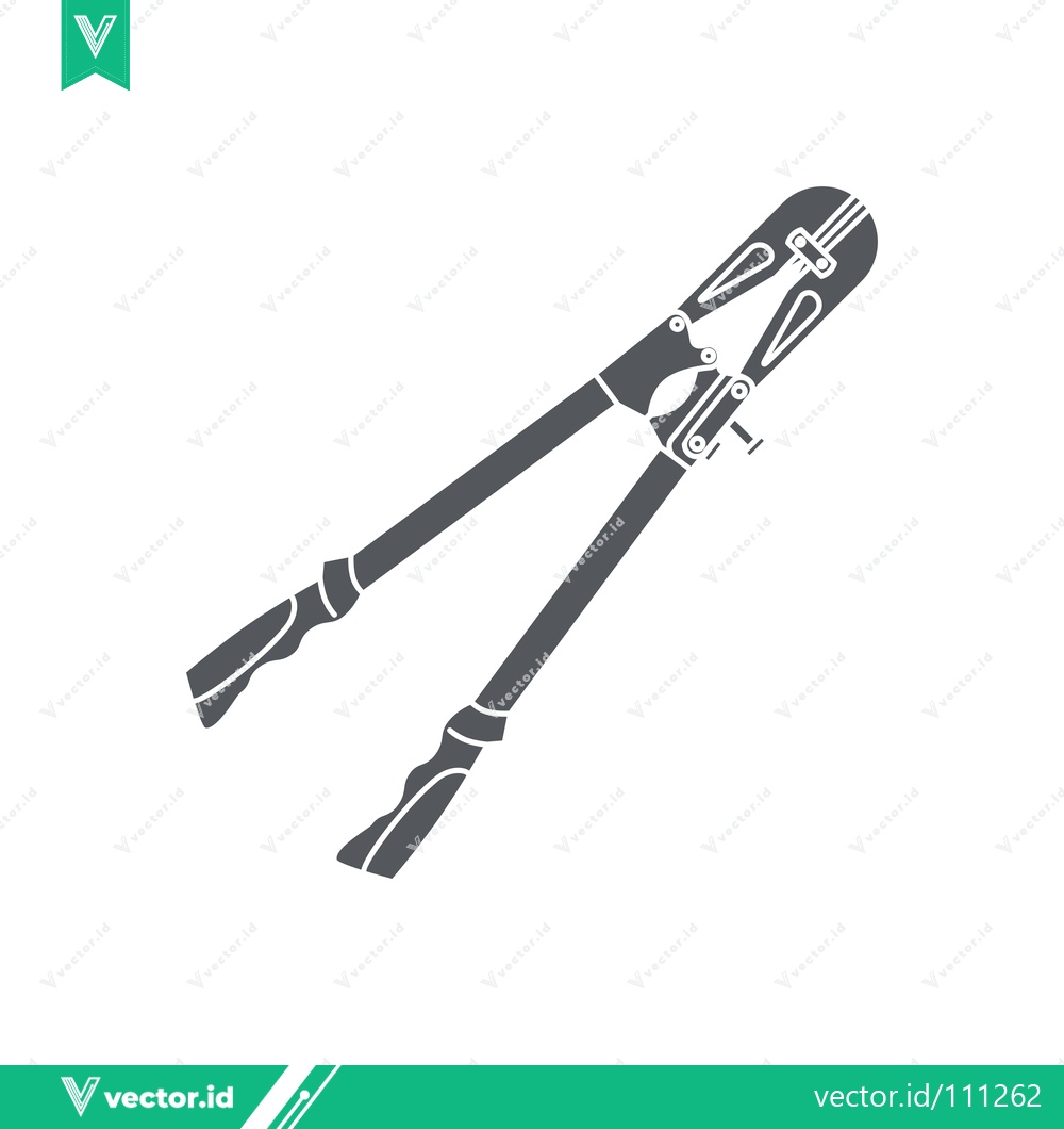 Premium Vector dari Heavy Duty Bolt Cutters Tool Icon Vector Illustration