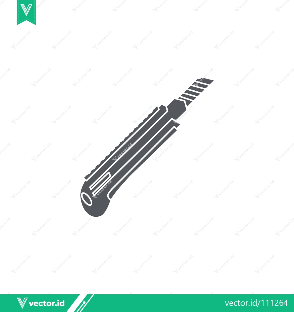 Premium Vector of Utility Knife Icon Vector Illustration
