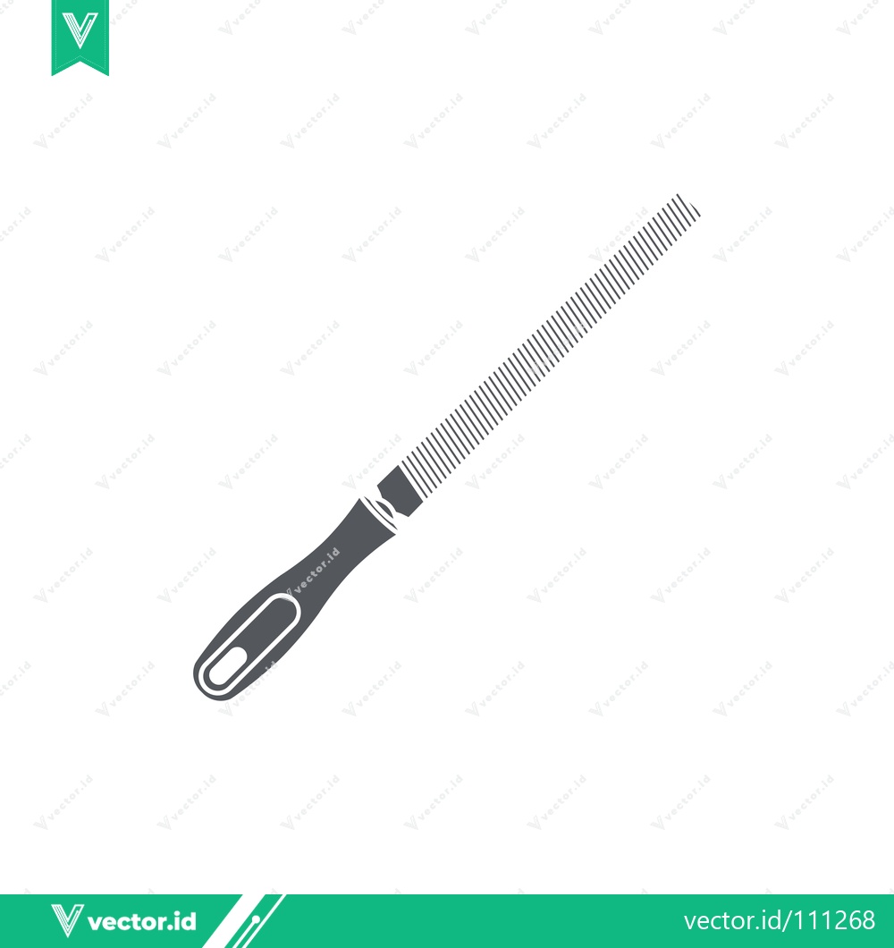 Premium Vector of A detailed illustration of a rasp file tool on a white background