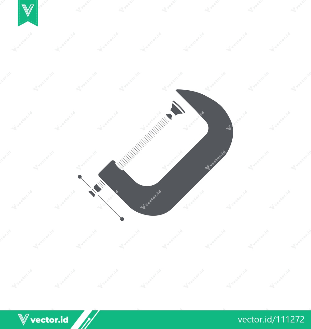 Premium Vector dari Simple illustration of a C-clamp tool