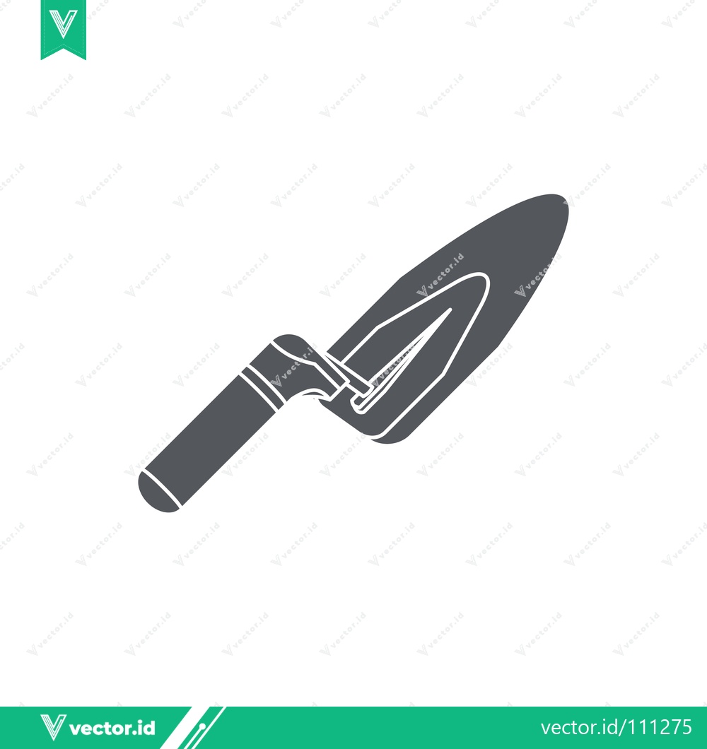 Premium Vector of Garden Trowel Silhouette Icon for Planting and Digging