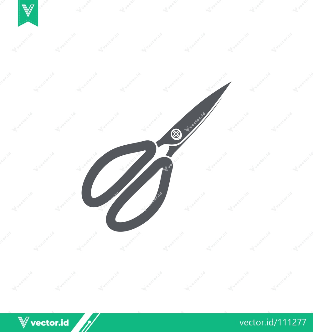 Premium Vector dari Simple Icon of Scissors on White Background