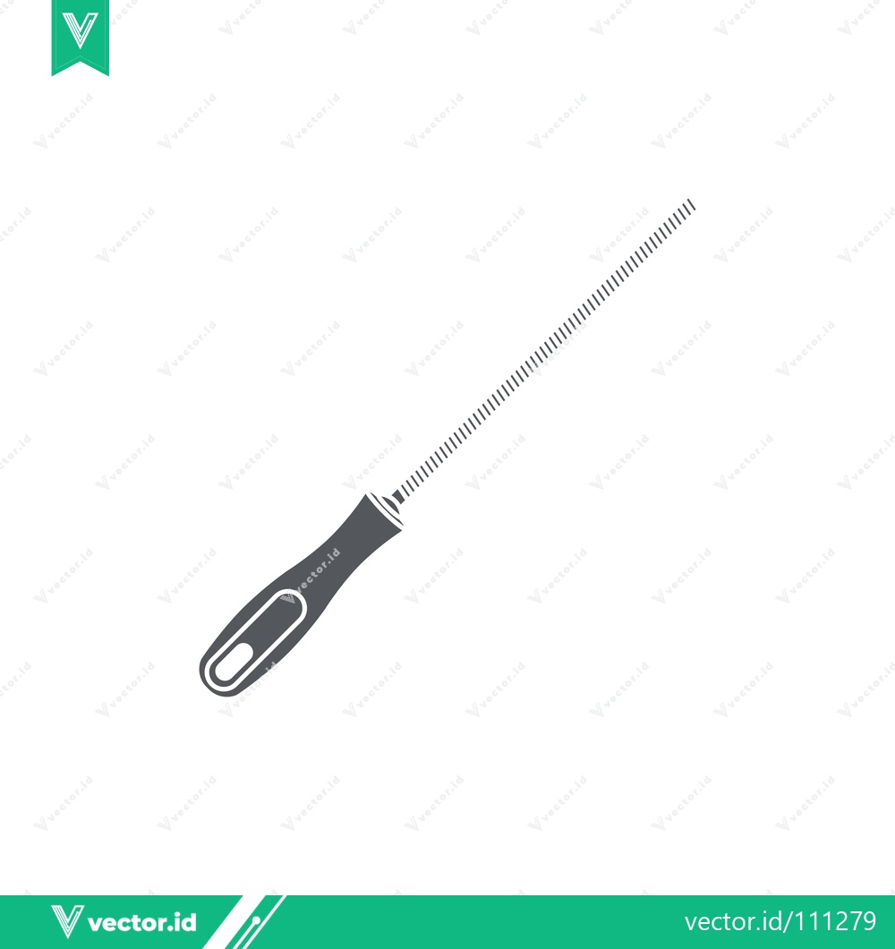 Premium Vector dari A Metal File Tool with a Black Handle