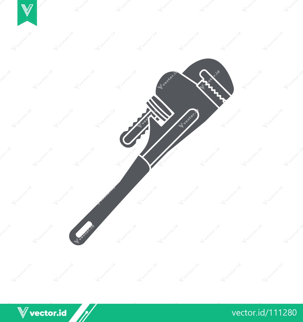 Premium Vector dari Plumbing Tool Pipe Wrench Icon Vector Illustration