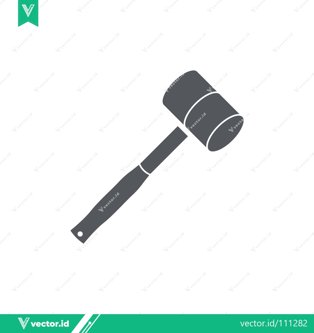 Premium Vector dari Simple Icon of a Rubber Mallet Tool
