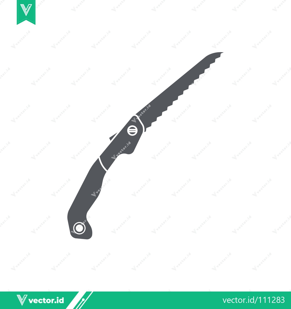 Premium Vector dari Folding Hand Saw Tool Icon Vector Illustration