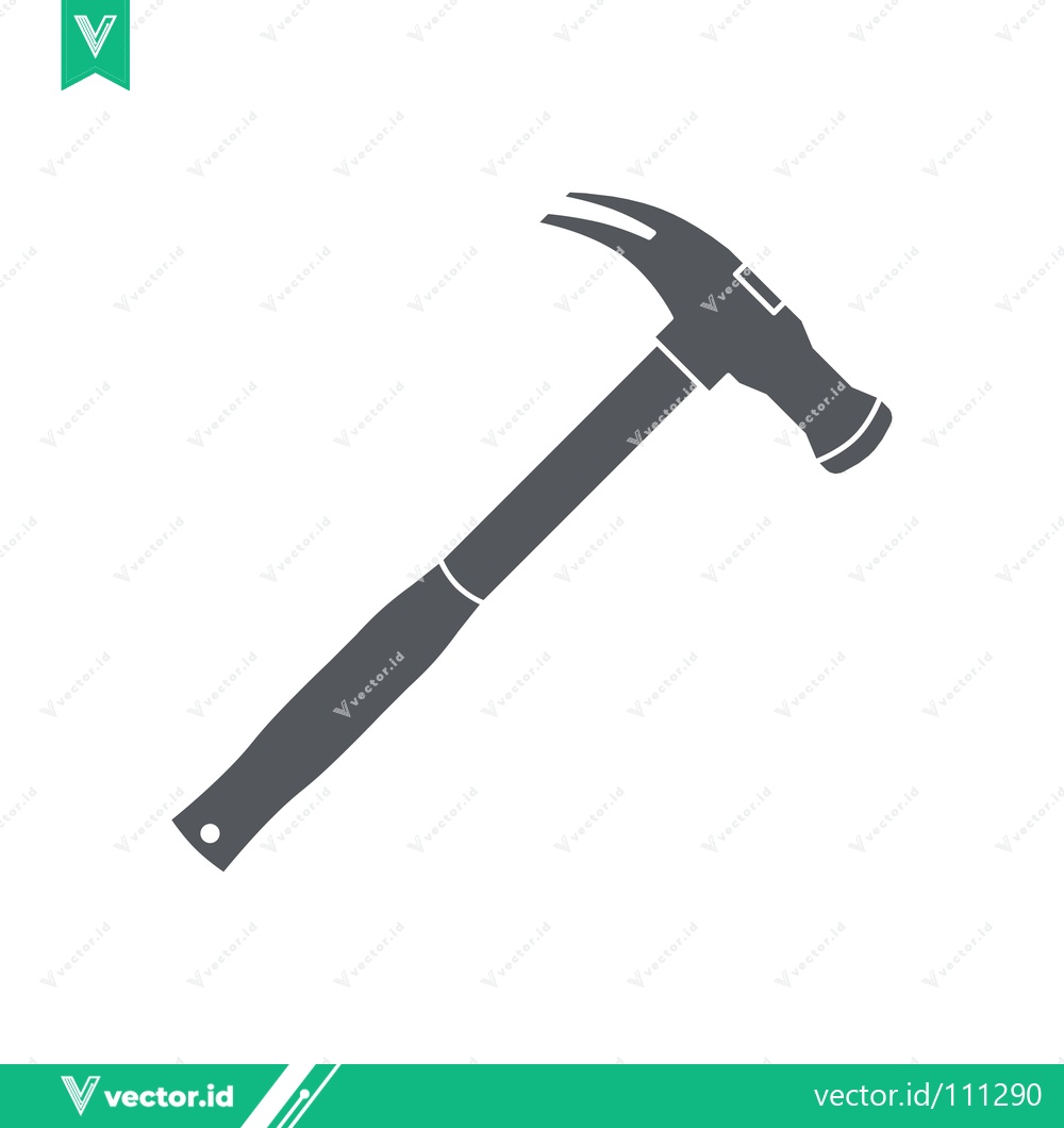 Premium Vector dari Hammer Tool Silhouette Icon Vector