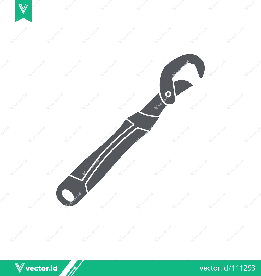 Premium Vector of Adjustable Wrench Tool Icon Vector Illustration