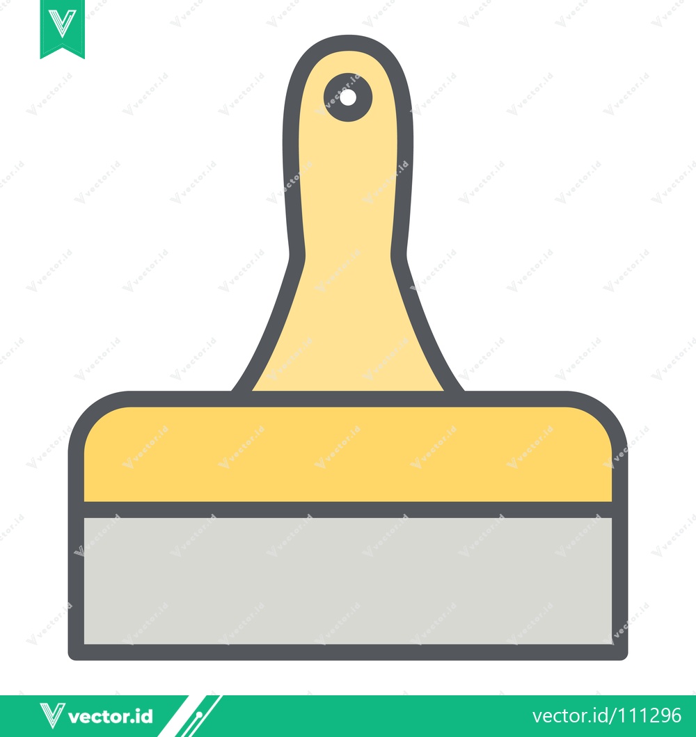 Premium Vector dari Flat Design Paint Brush Icon Vector Illustration
