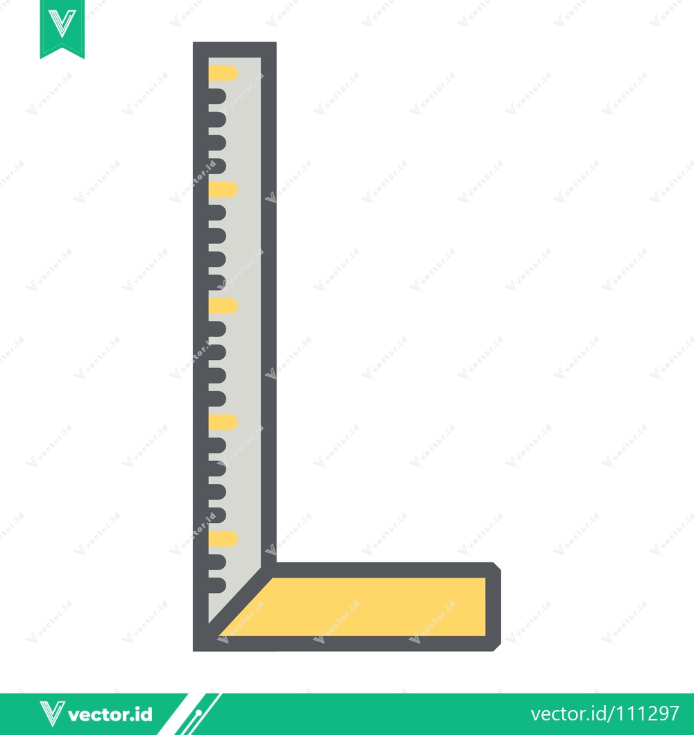 Premium Vector dari Illustration of a Carpenters Square Tool