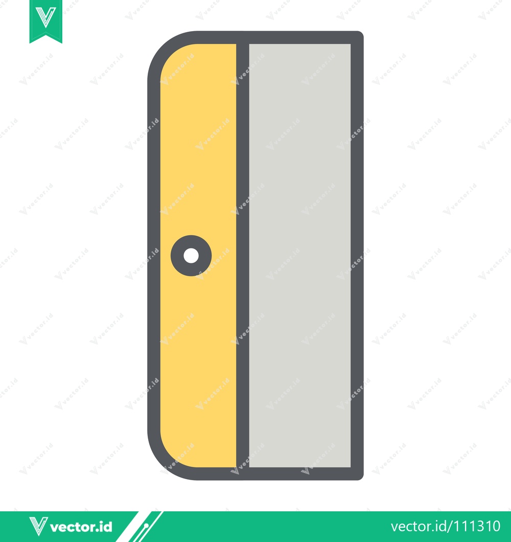 Premium Vector of Modern Door Icon with Rounded Corner and Knob