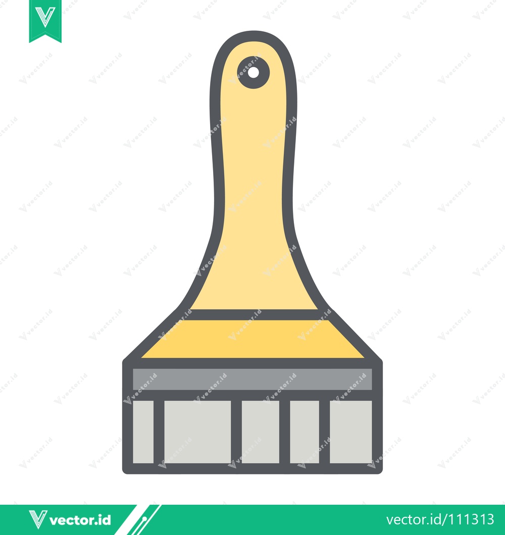 Premium Vector dari Flat Design Paint Brush Icon Vector Illustration