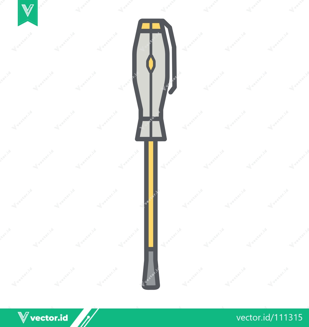Premium Vector dari Simple Illustration of a Screwdriver Tool