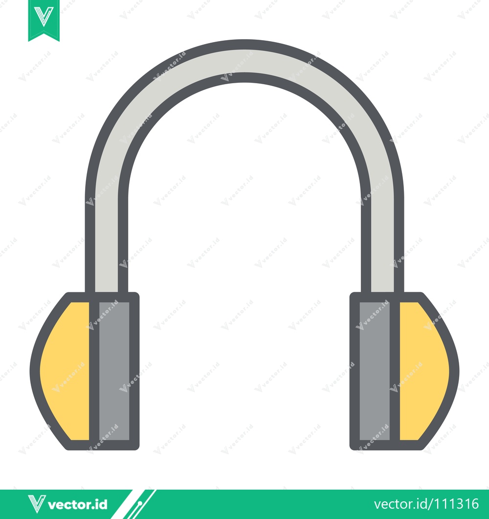 Premium Vector dari Minimalist Icon of Headphones for Music and Audio