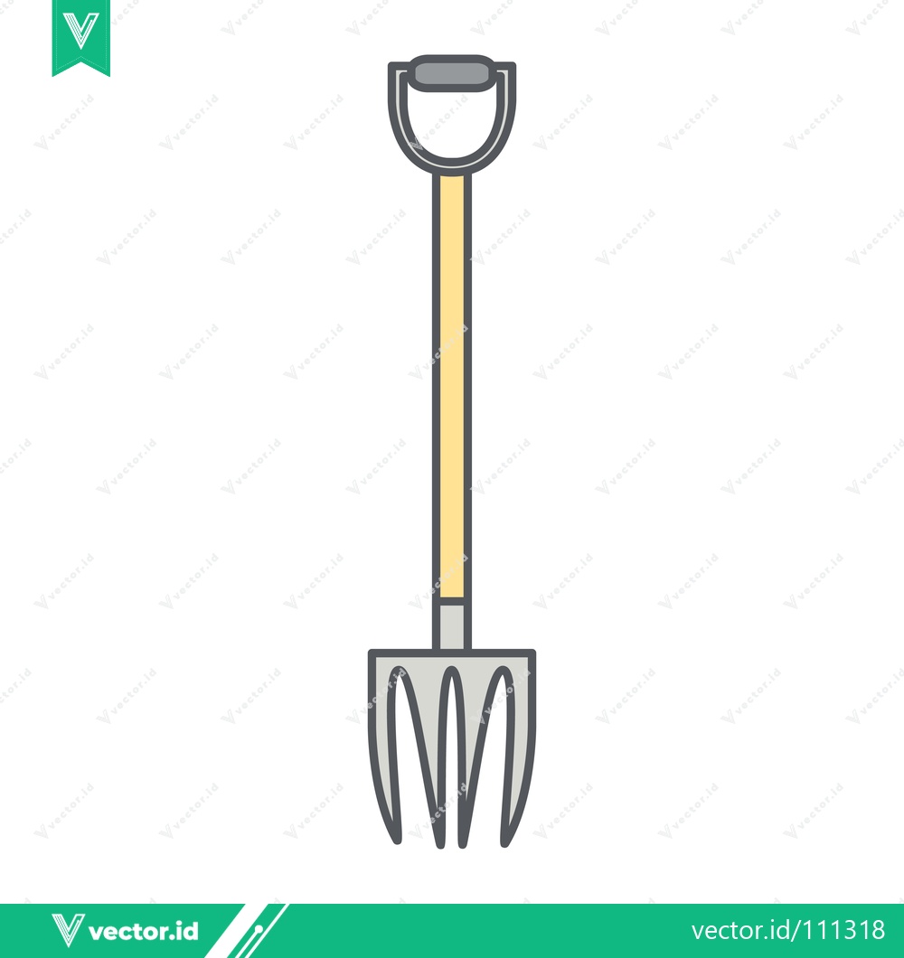 Premium Vector dari Garden Fork Tool Illustration