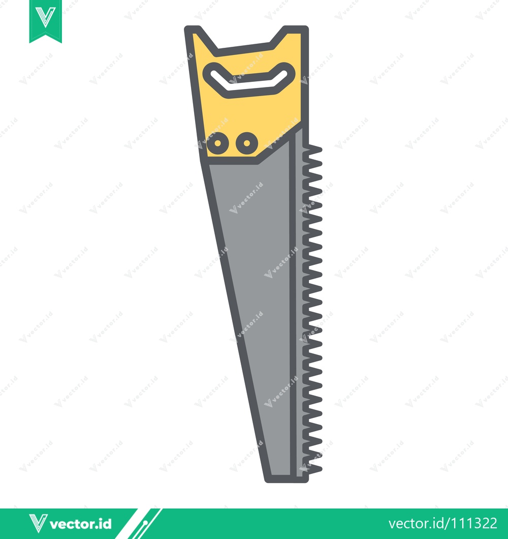 Premium Vector dari Hand Saw Tool Illustration
