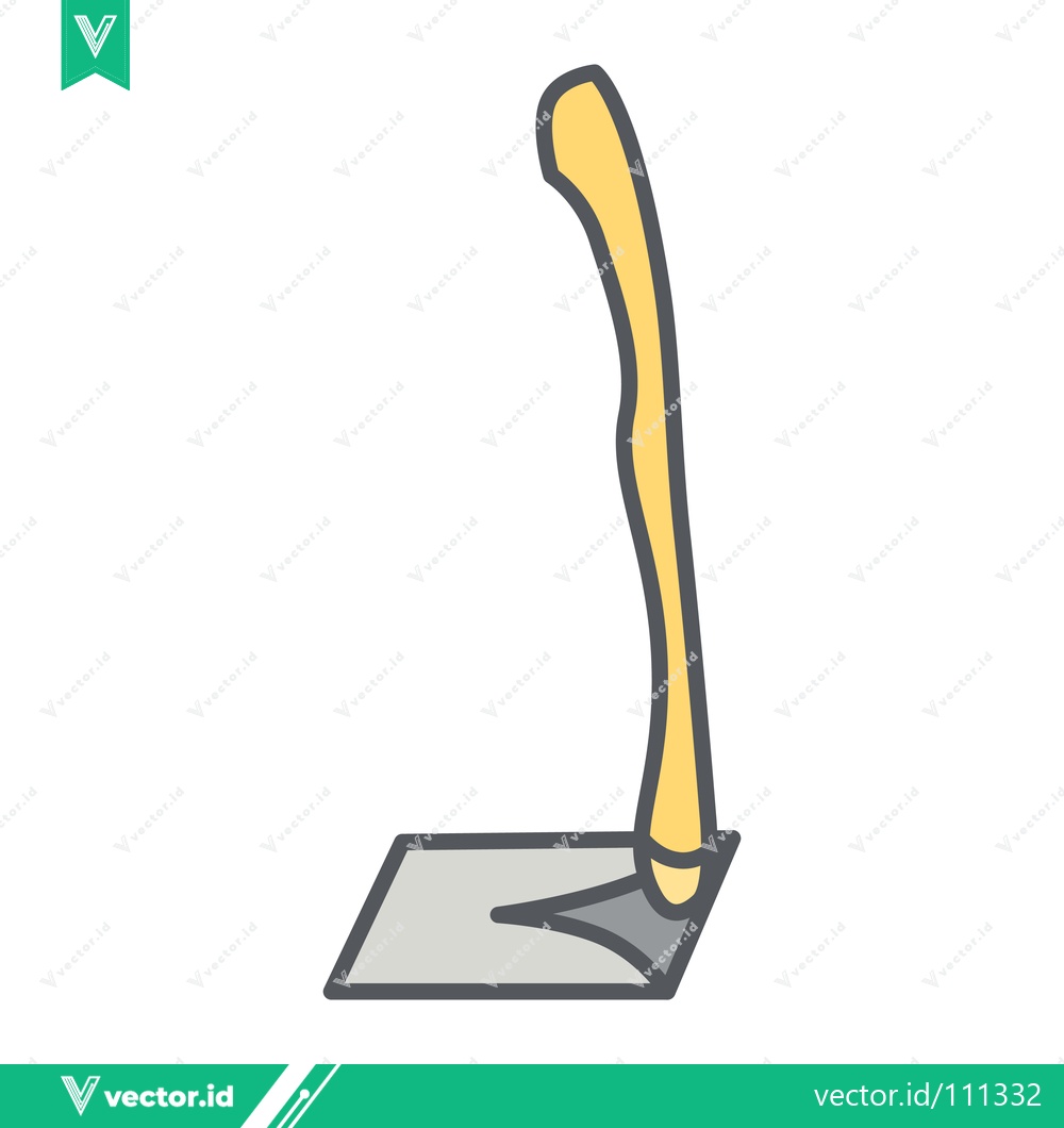 Premium Vector of Simple Illustration of a Garden Hoe Tool