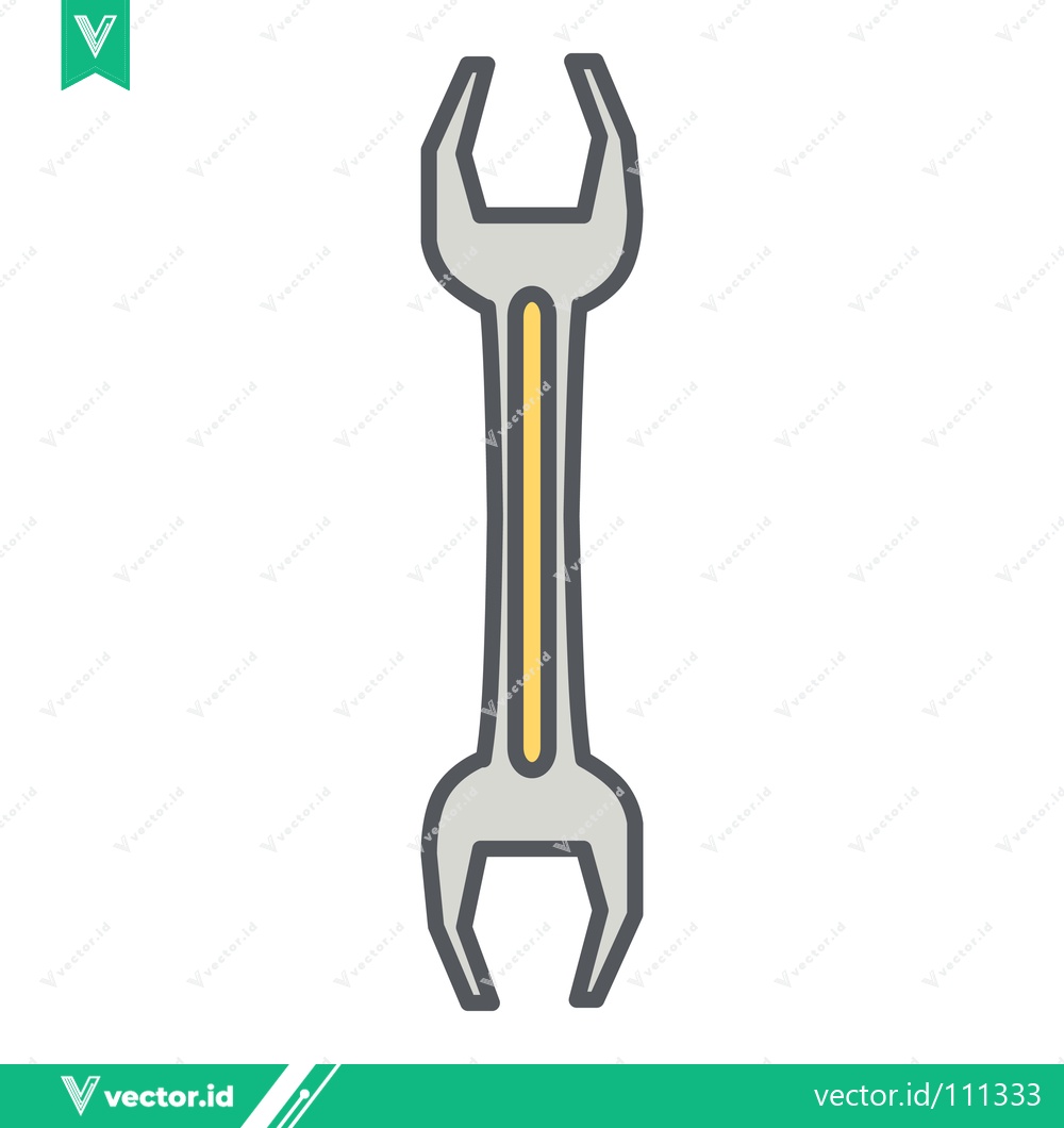 Premium Vector of Illustration of a Double Open-Ended Wrench Tool