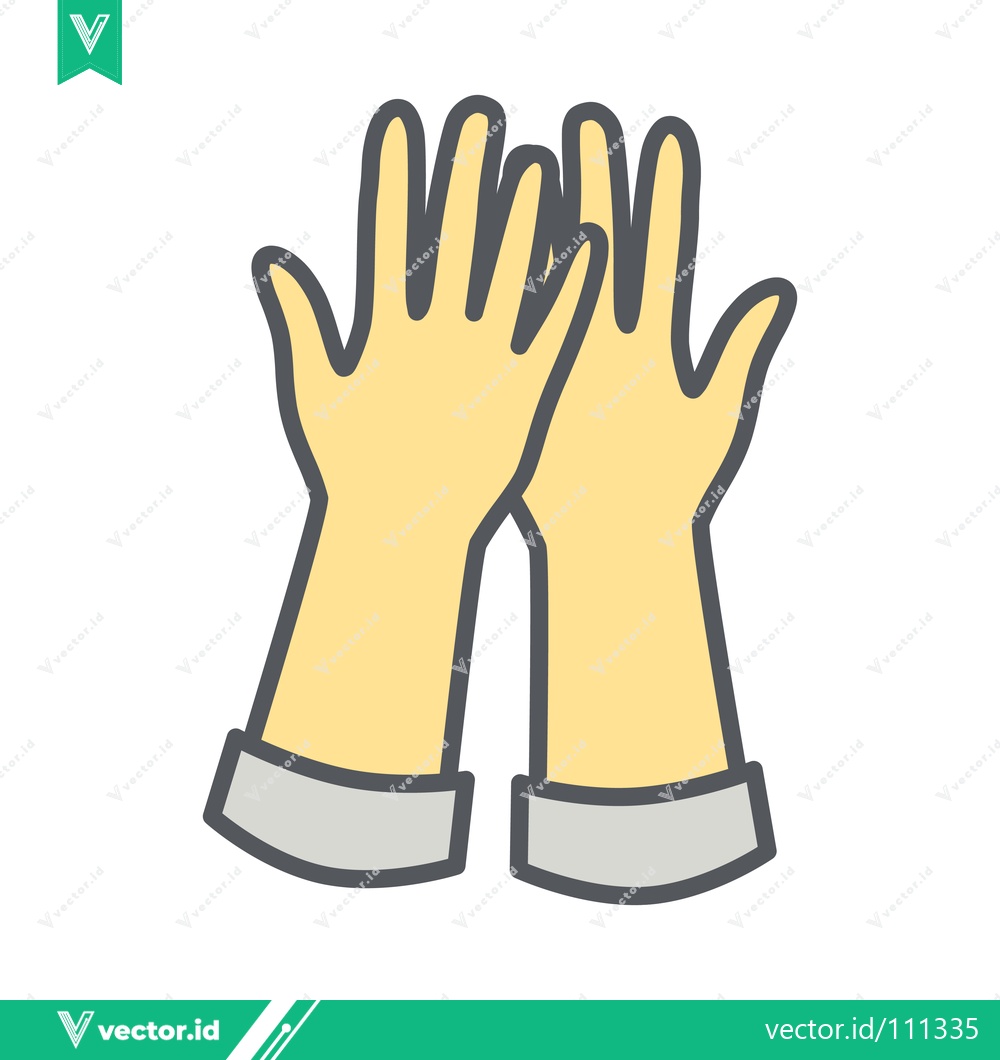 Premium Vector dari Pair of Yellow Rubber Gloves for Cleaning and Protection