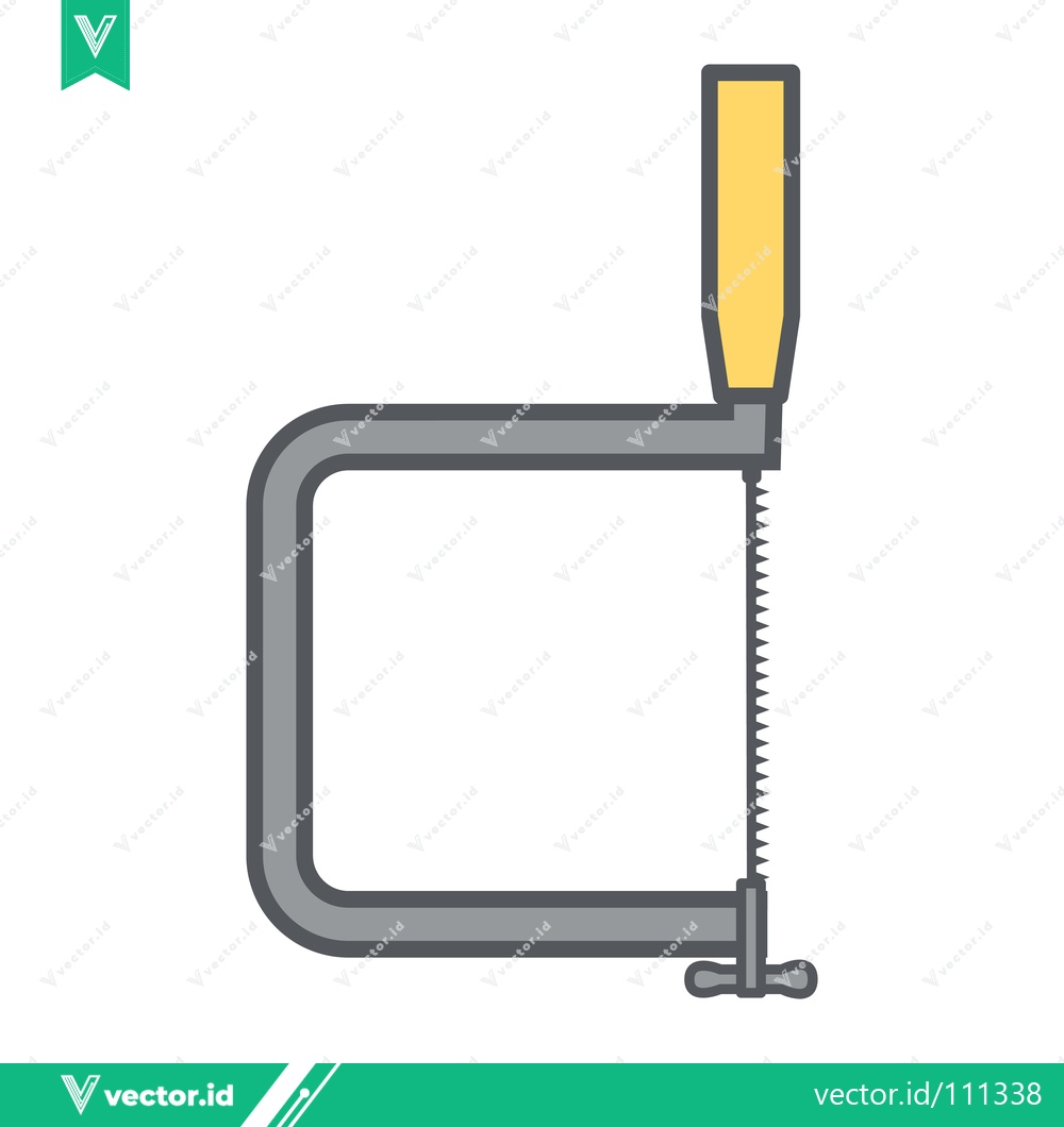 Premium Vector dari Illustration of a C-Clamp Tool