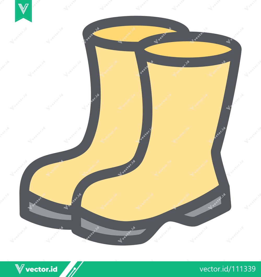 Premium Vector of Yellow Rain Boots Icon