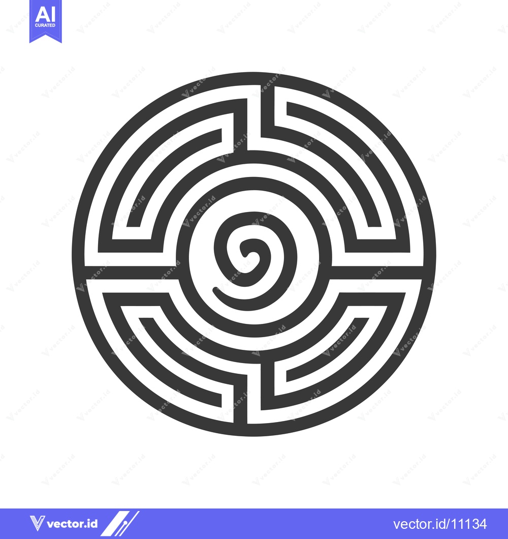 Premium Vector dari Abstract circular pattern with concentric lines and spiral