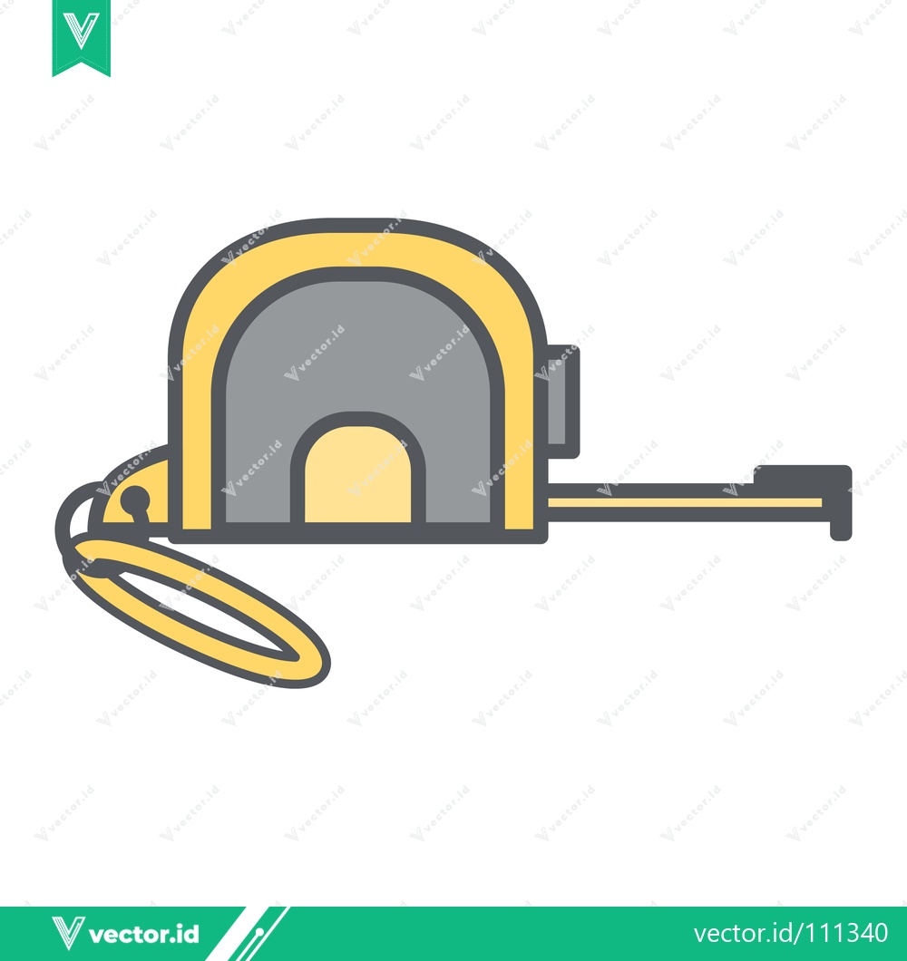 Premium Vector dari Simple Illustration of a Tape Measure Tool