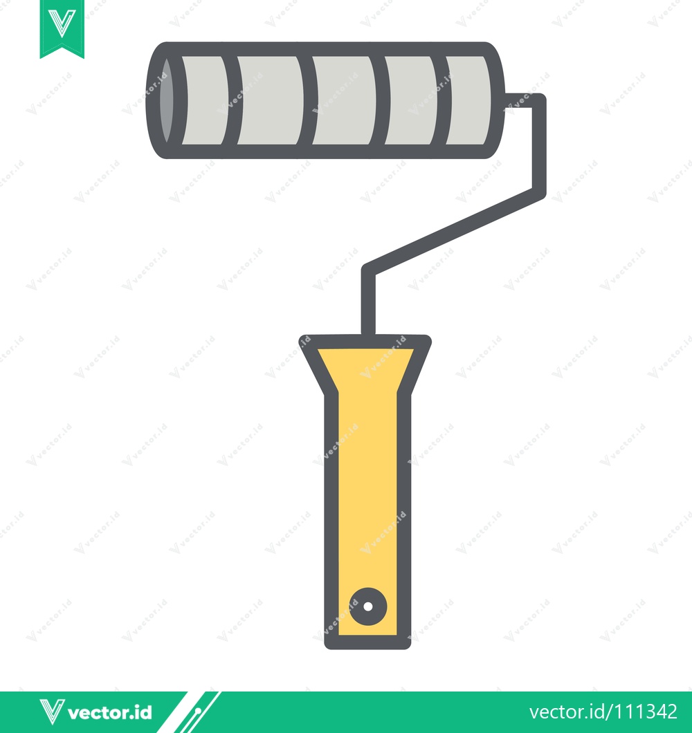Premium Vector dari Paint Roller Tool Icon Vector Illustration