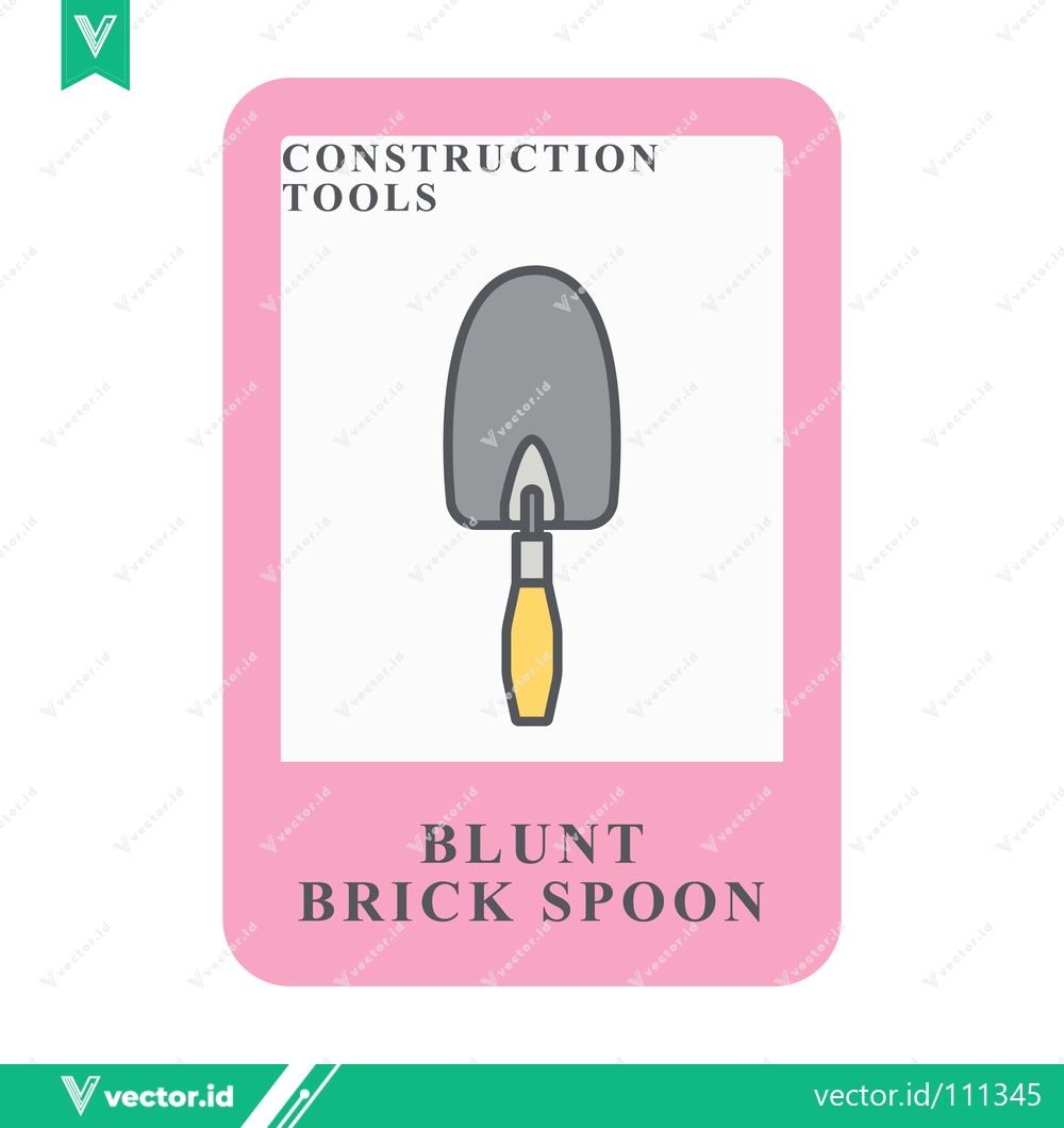 Premium Vector dari Illustration of a Blunt Brick Spoon a Construction Tool