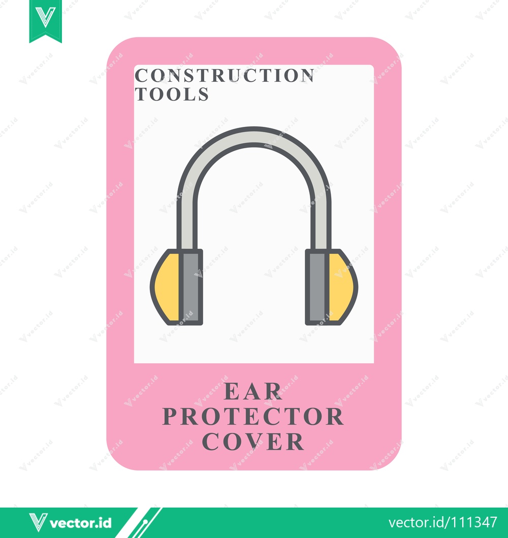 Premium Vector dari Construction Tools Ear Protector Cover Icon