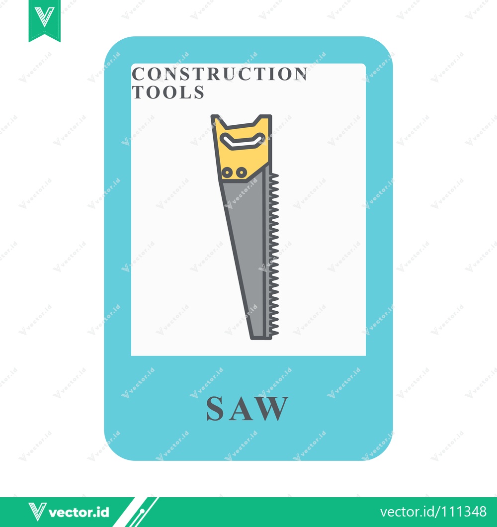 Premium Vector dari Illustration of a Hand Saw for Construction Tools