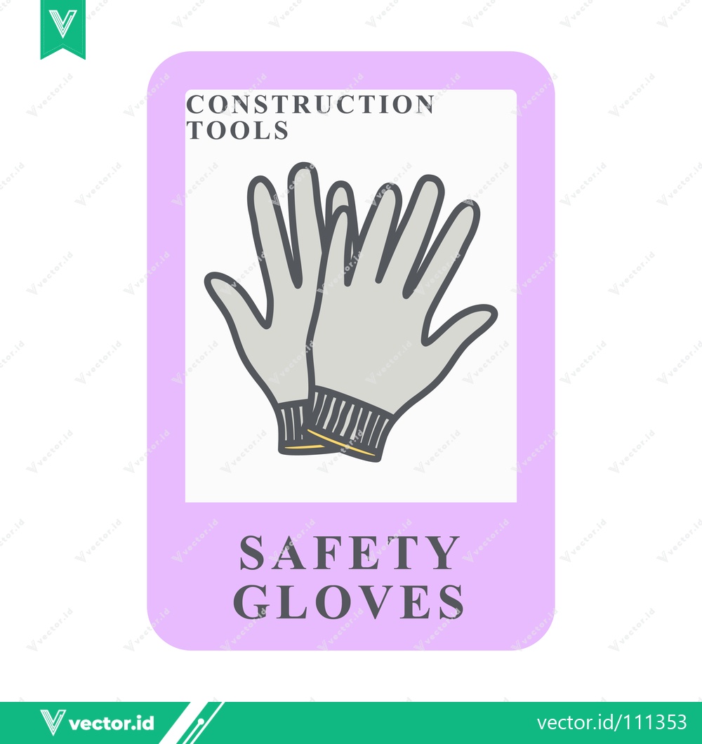 Premium Vector of Construction Safety Gloves for Protection