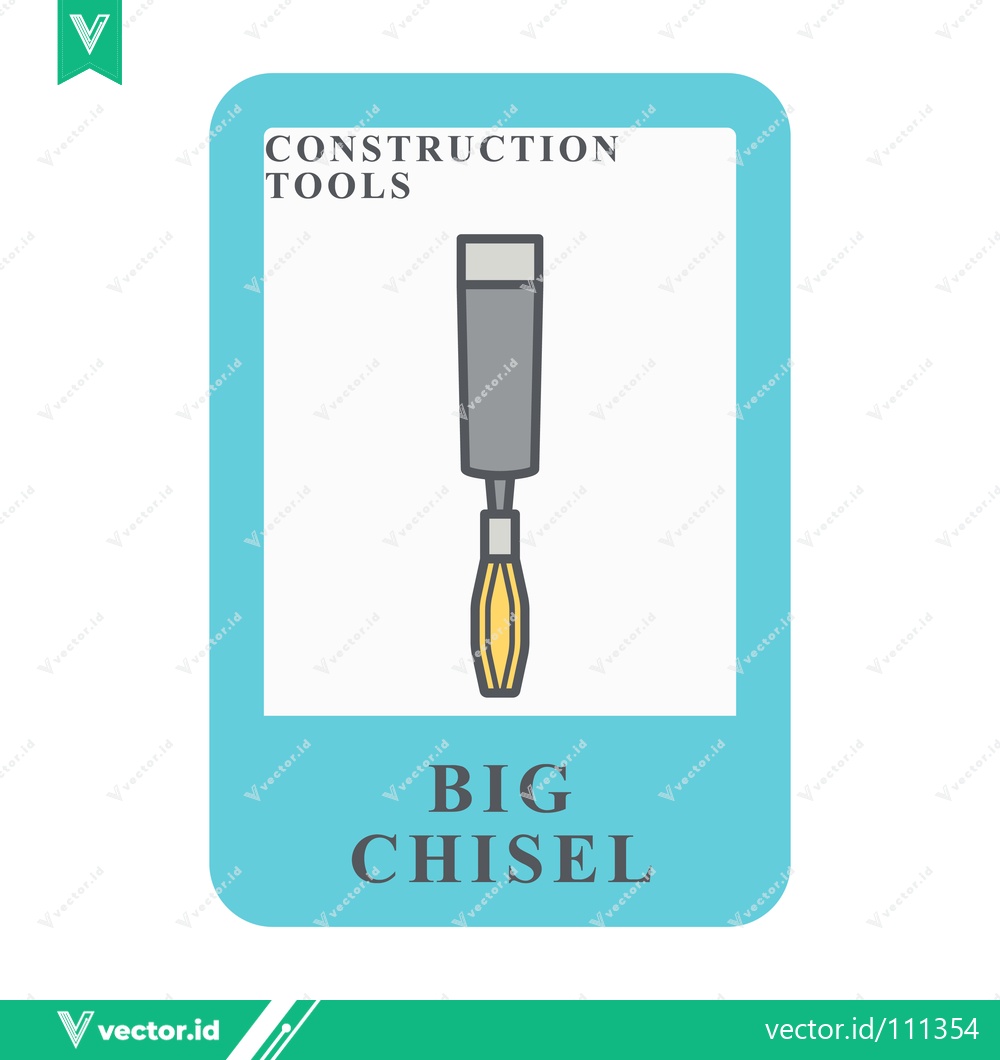 Premium Vector of Illustration of a Big Chisel for Construction Tools