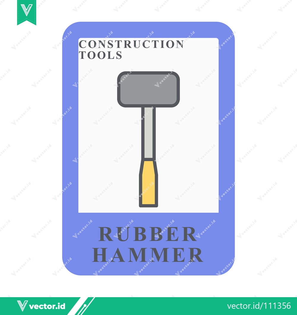 Premium Vector of Illustration of a Rubber Mallet Hammer for Construction Tools