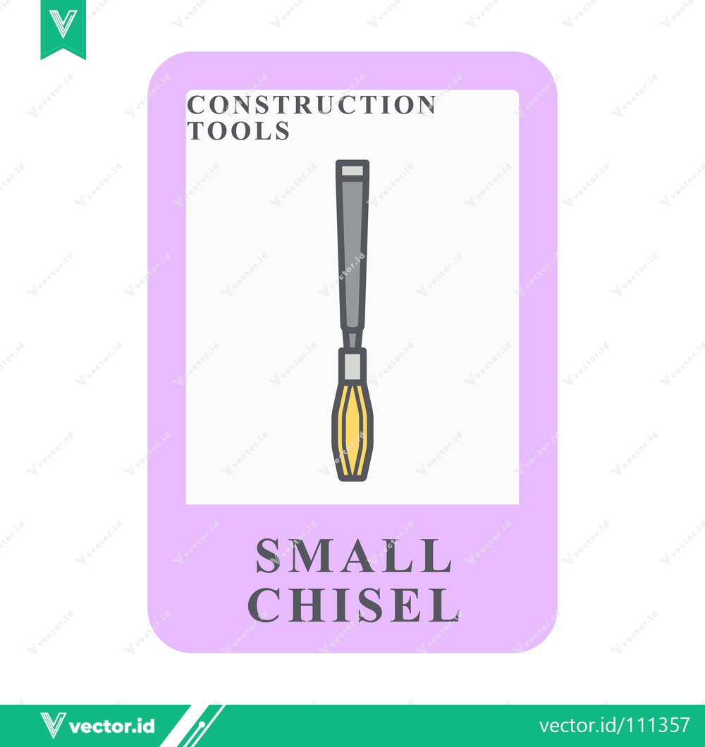 Premium Vector of Illustration of a small chisel a construction tool for carving and shaping materials